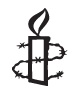 Amnesty's famous motif of a  candle encircled by barbed wire