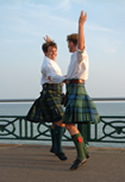 RSCDS Brighton Branch  Scottish dancers dancing a birl on Brighton seafront, by Helen Sandwell