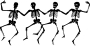 four dancing skeletons