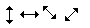 the pointer may change to one of these four a double-ended arrows